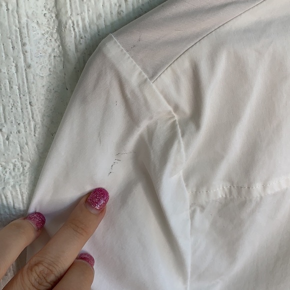 Rebecca Taylor Embellished Beaded Collar White Button Down Blouse 8 - Picture 9 of 9